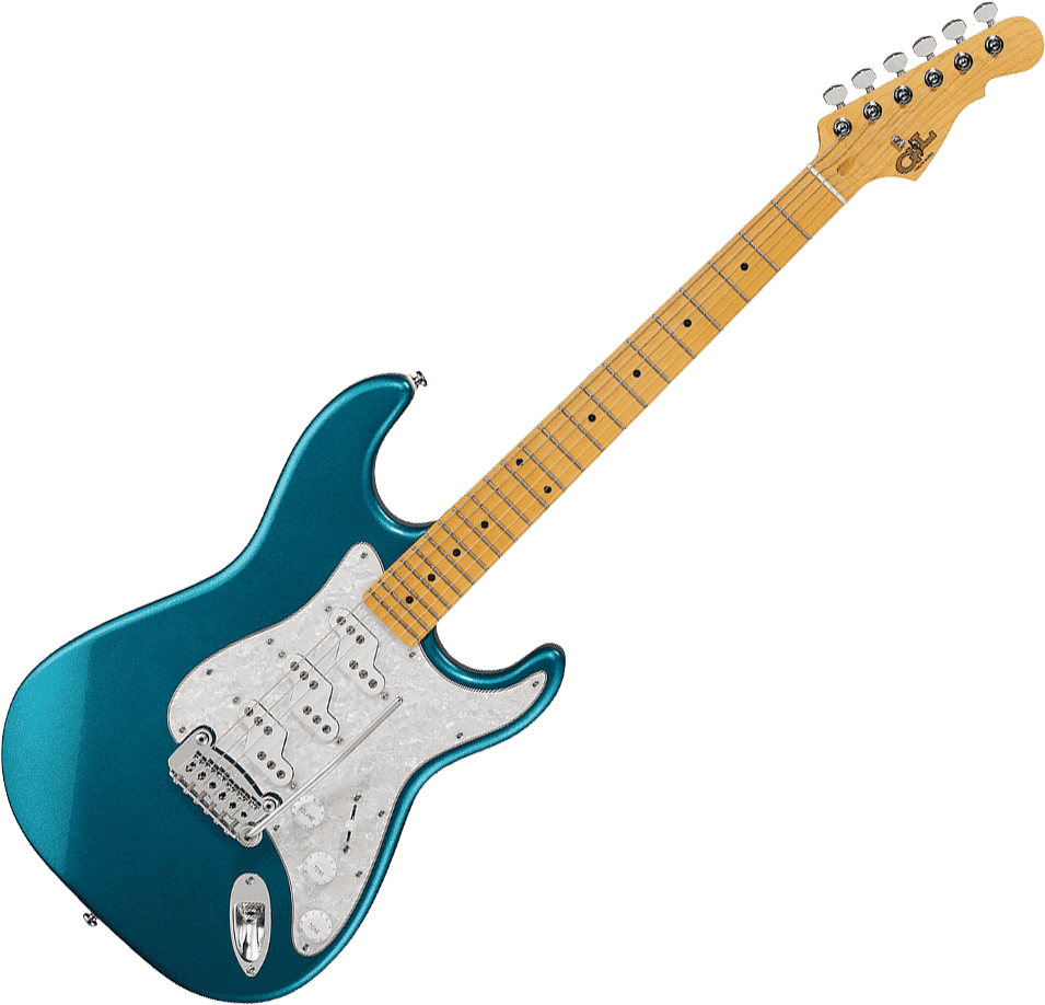 GUITARE ELECTRIQUE G&L TRIBUTE COMANCHEEMERALD BLUE TOUCHE ERABLE