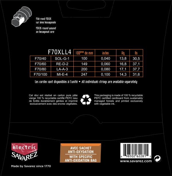 CORDES BASSES 4 CORDES SAVAREZ FOCUS 40-100