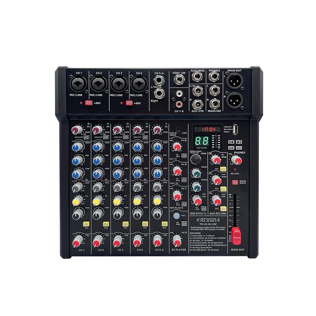 MIXER TM433 USB DSP DEFINITIVE AUDIO