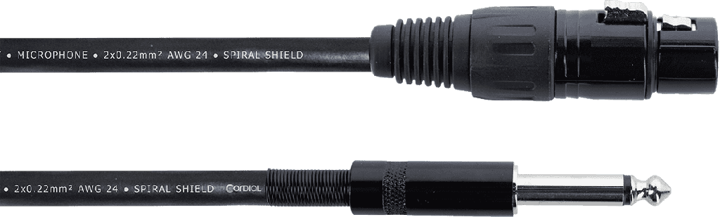 CABLE CORDIAL XLR FEMELLE/JACK MALE 5M
