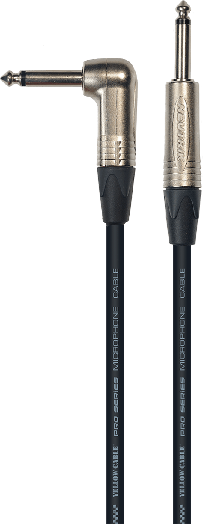 YELLOW CABLE Fiche Neutrik - Jack coudé/Jack 6m