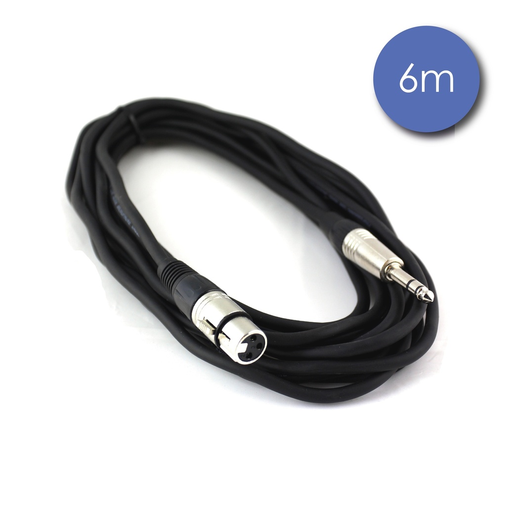 POWER CABLE JACK mâle stéréo/XLR 3 PIN Femelle 6M