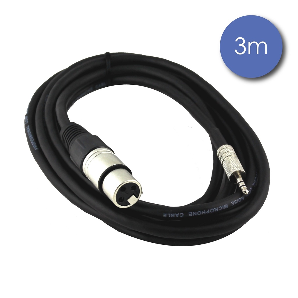 POWER CABLE 1 MINI JACK STEREO - 1 XLR 3 PIN Femelle 3M