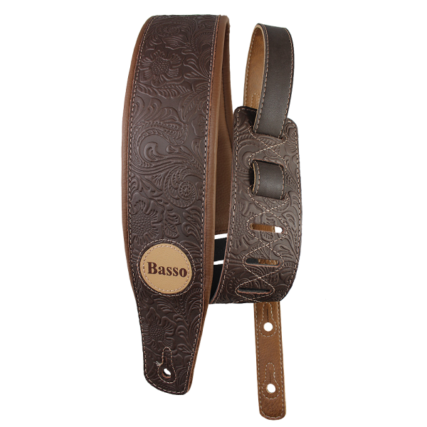 COURROIE CUIR BASSO POUR GUITARE ET BASSE