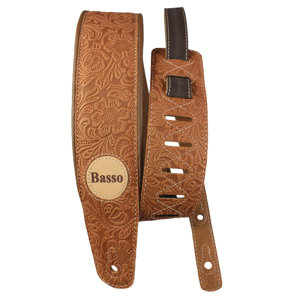 COURROIE CUIR BASSO POUR GUITARE ET BASSE