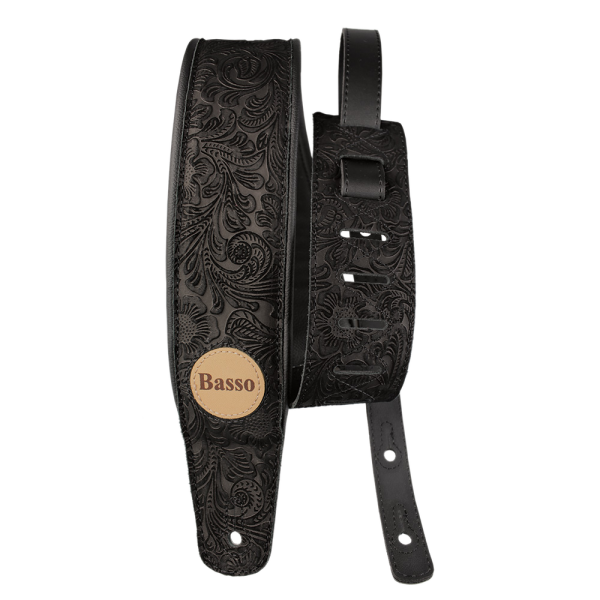COURROIE CUIR BASSO POUR GUITARE ET BASSE