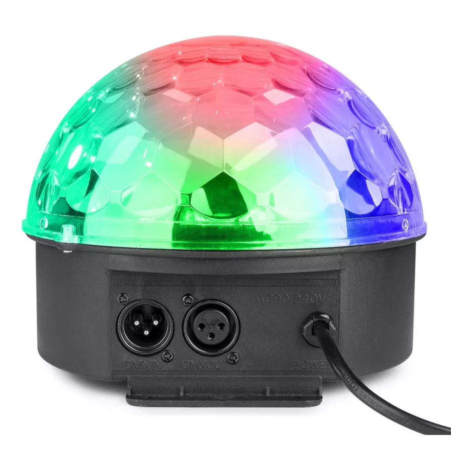 JEU DE LUMIERE BEAMZ MINI STAR BALL DMX 9 COULEURE IRC