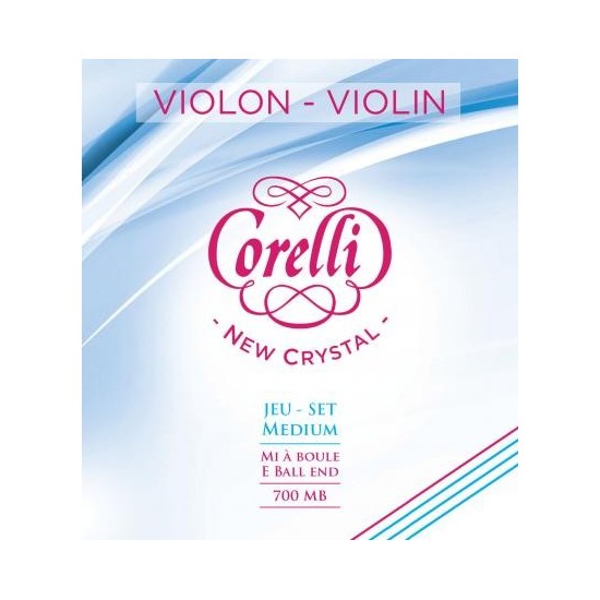 [3700M] JEU DE CORDES SAVAREZ CORELLI NEW CRYSTAL (VIOLON, 3/4, MEDIUM, BOULE)