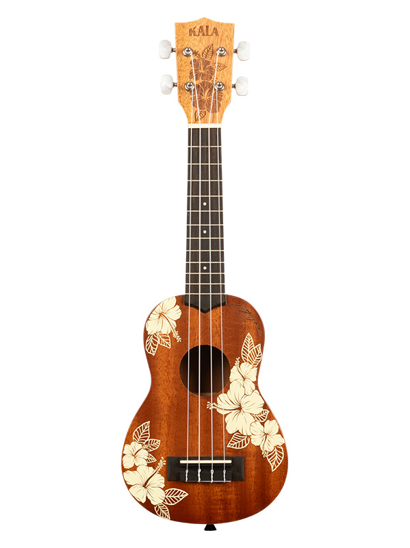 UKULELE KALA MAORI HIBISCUS SOPRANO + HOUSSE MOTIF VOYAGE