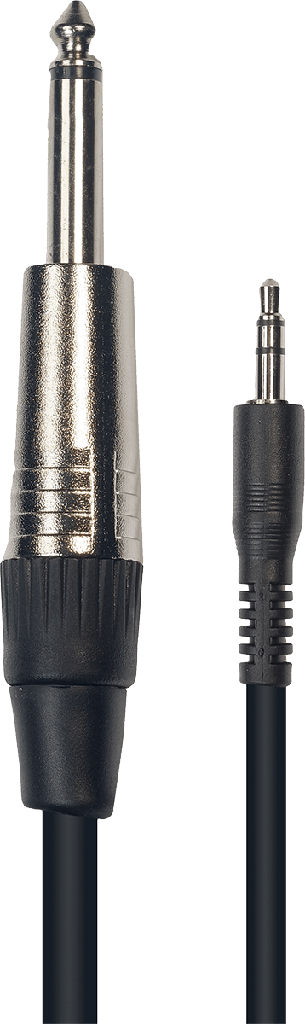 YELLOW CABLE MINI JACK STEREO MALE/JACK MONO 6.35