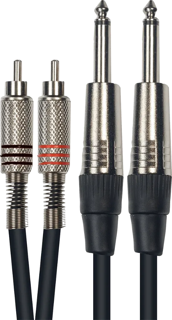 [K03-3] CABLE AUDIO YELLOW CABLE 2 RCA /2 JACKS MONO