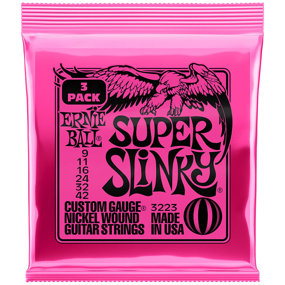 [2223] JEU DE CORDES  ELECTRIQUE ERNIE BALL (SUPER SLINKY)