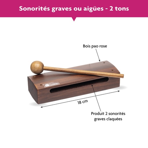[635] WOOD BLOCK PAO ROSE 2 TONS FUZEAU
