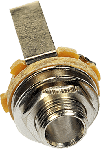 [ECO JACK06] CHASSIS JACK MONO METAL YELLOW CABLE