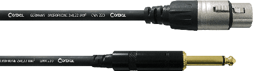 CABLE CORDIAL XLR FEMELLE/JACK MALE 