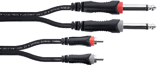 [EU3PC] CABLE CORDIAL 2 RCA MALES/2 JACK MALES 3M