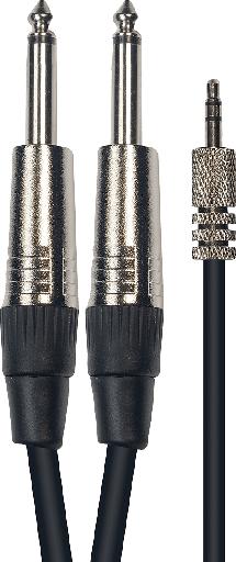 [ECO K07-3] YELLOW CABLE Mini j. stéréo/2 j. mono mâle 3m