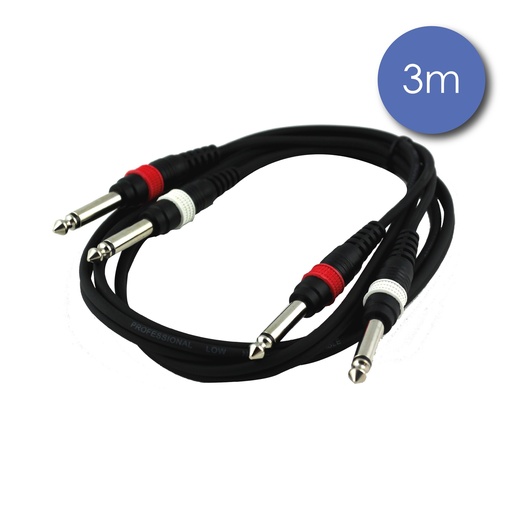 [CAB 2079] POWER CABLE JACK MONO Mâle/JACK MONO Mâle 3M