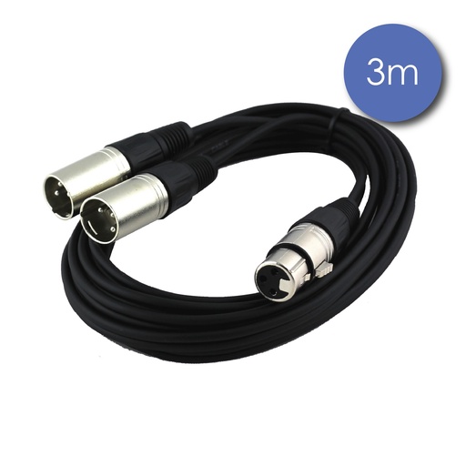 [CAB 2118] POWER CABLE XLR 3 PIN Femelle/XLR 3 PIN Mâle 3M