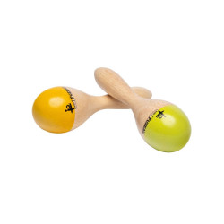 [70781] FUZEAU MARACAS BOIS PEINT NATUREL PETIT MODELE